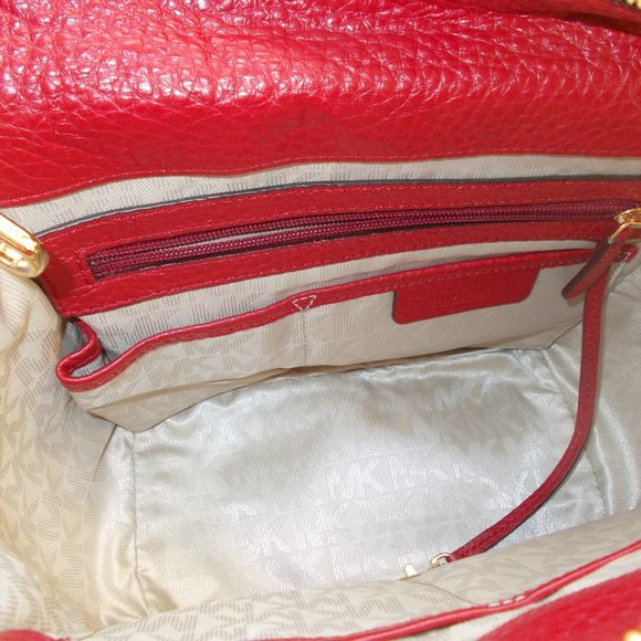 Michael Kors Red Leather Shoulder Handbag - Picture 6 of 9